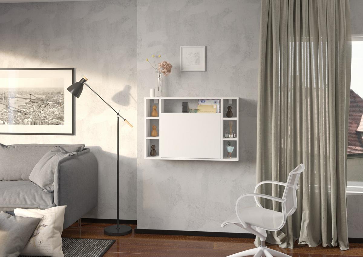 SCHREIBTISCH Weiß 94/62/62 - Weiß, Holzwerkstoff (90/50/62cm) - RAUMHIRSCH FURNITURE