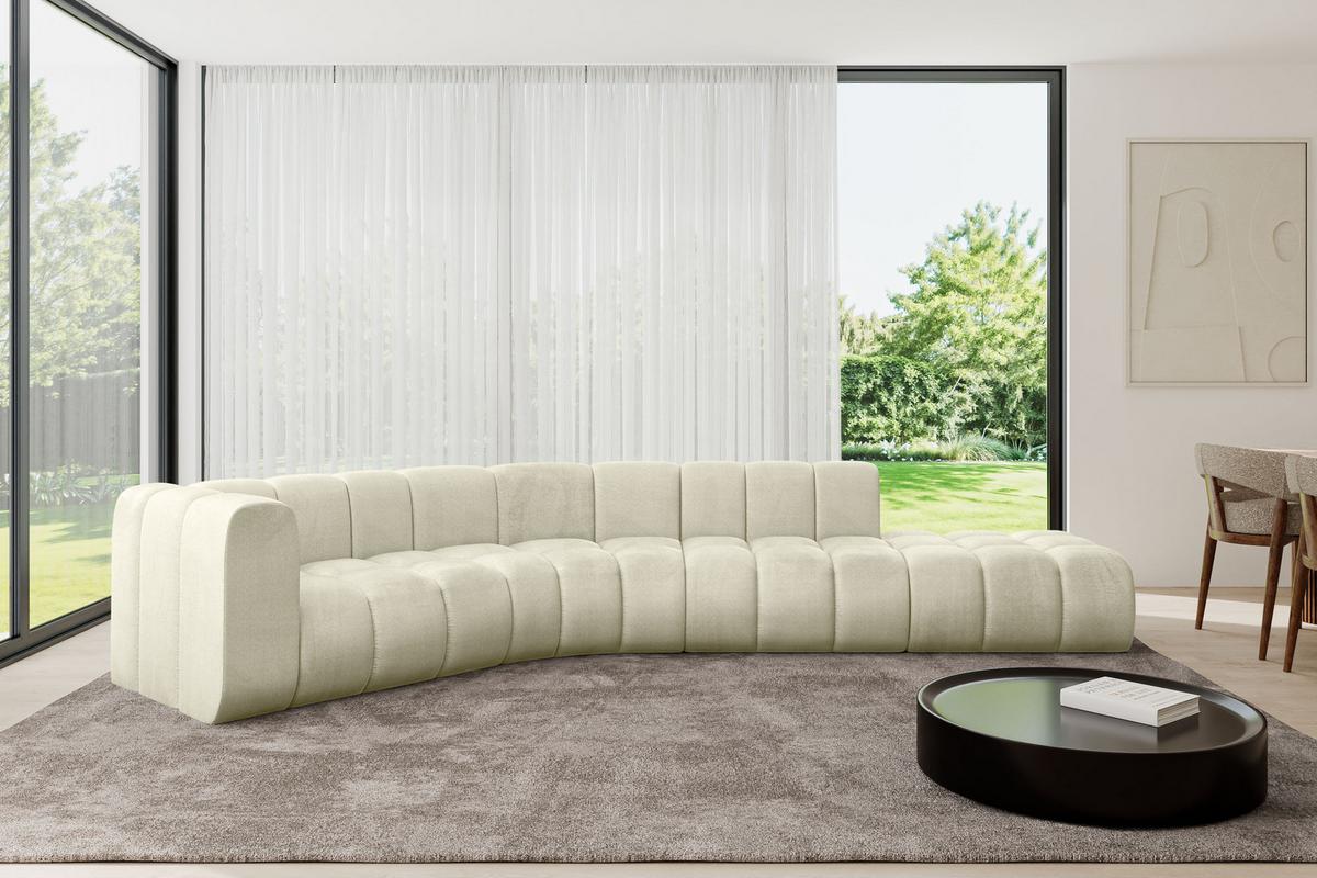 ECKSOFA modulares Sofa Tilmo-L1 - 399x194x70 cm Beige - Beige, Holzwerkstoff/Textil (399/194cm) - ALTDECOR