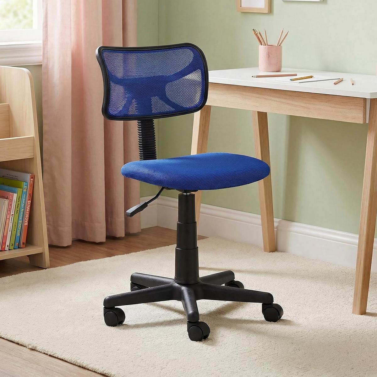 KINDERDREHSTUHL MILAN - Blau, Kunststoff/Textil (42/85/48cm) - IDIMEX