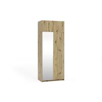 DREHTÜRENSCHRANK THALIA 100/250/58cm 2-türig mit Spiegel Eiche Artisan - Eiche Artisan, Holzwerkstoff (100/250/58cm) - MASSENO