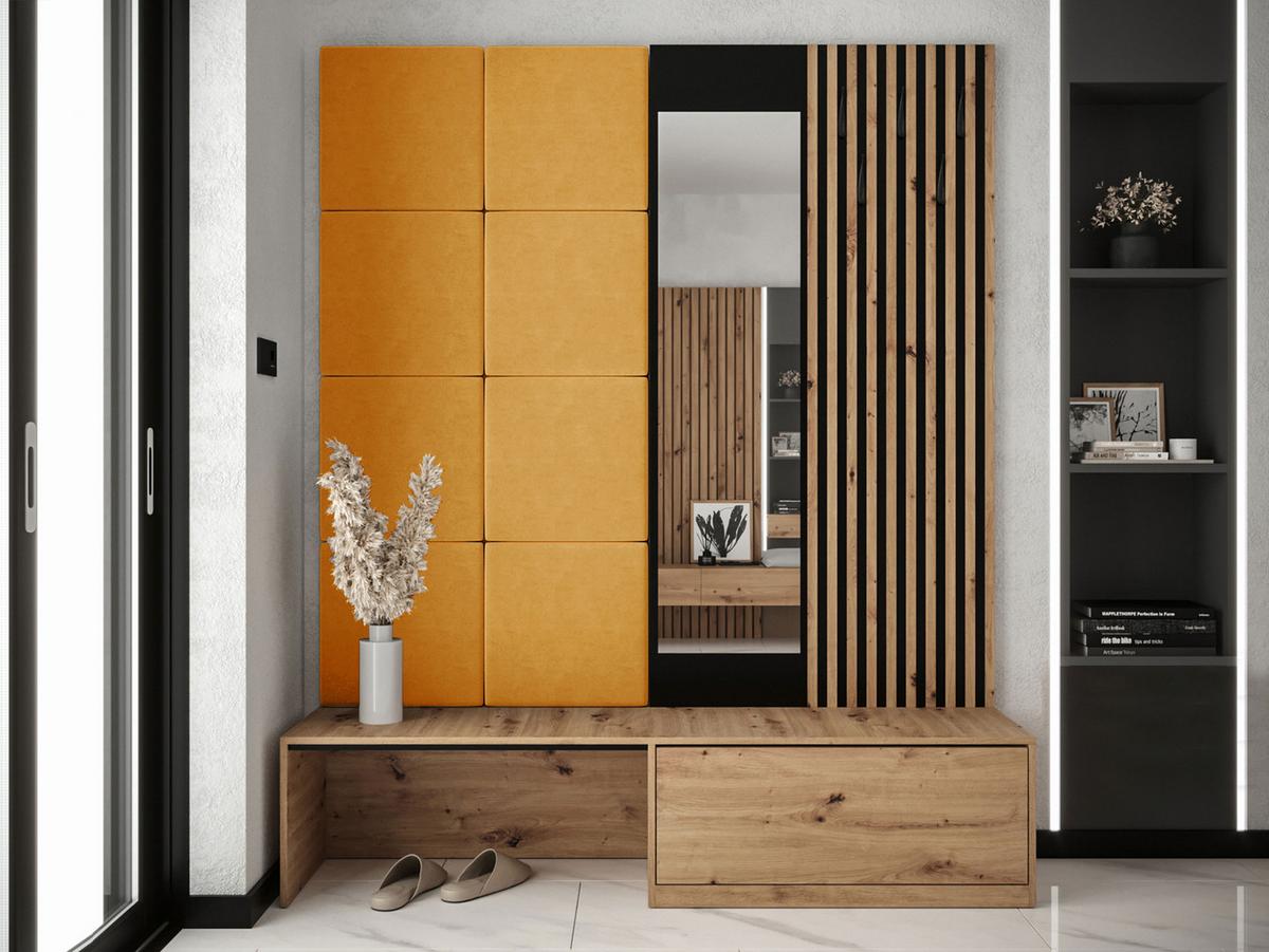 GARDEROBE Premium - Orange, Holzwerkstoff (172/205/42cm) - MIRJAN24