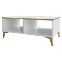 COUCHTISCH Alrik - Goldfarben/Weiß, Holzwerkstoff/Kunststoff (50/100/40cm) - MIRJAN24