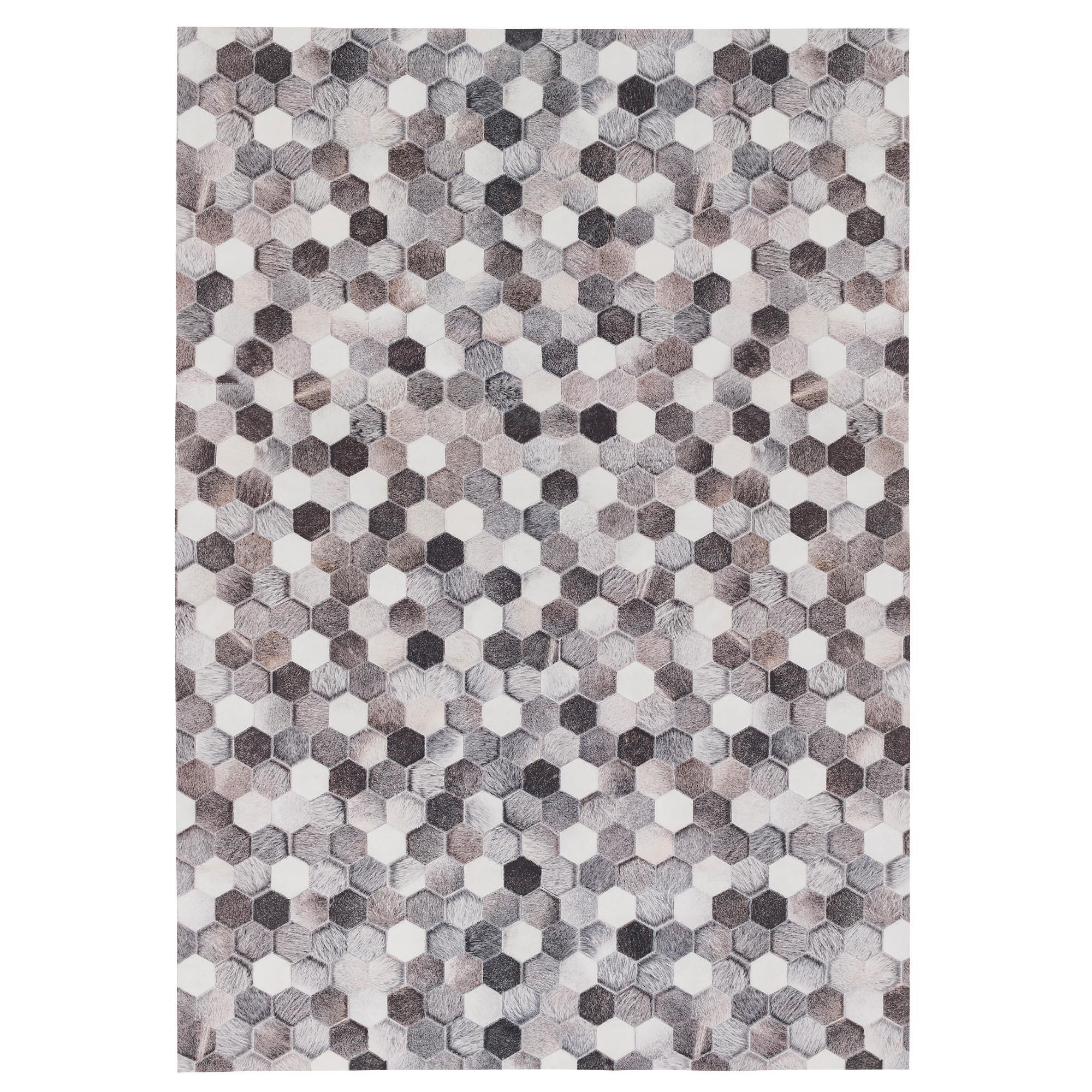 KUNSTFASER PATCHWORK TIERFELL PIXEL - Beige/Grau, Textil (200/290cm) - Pergamon