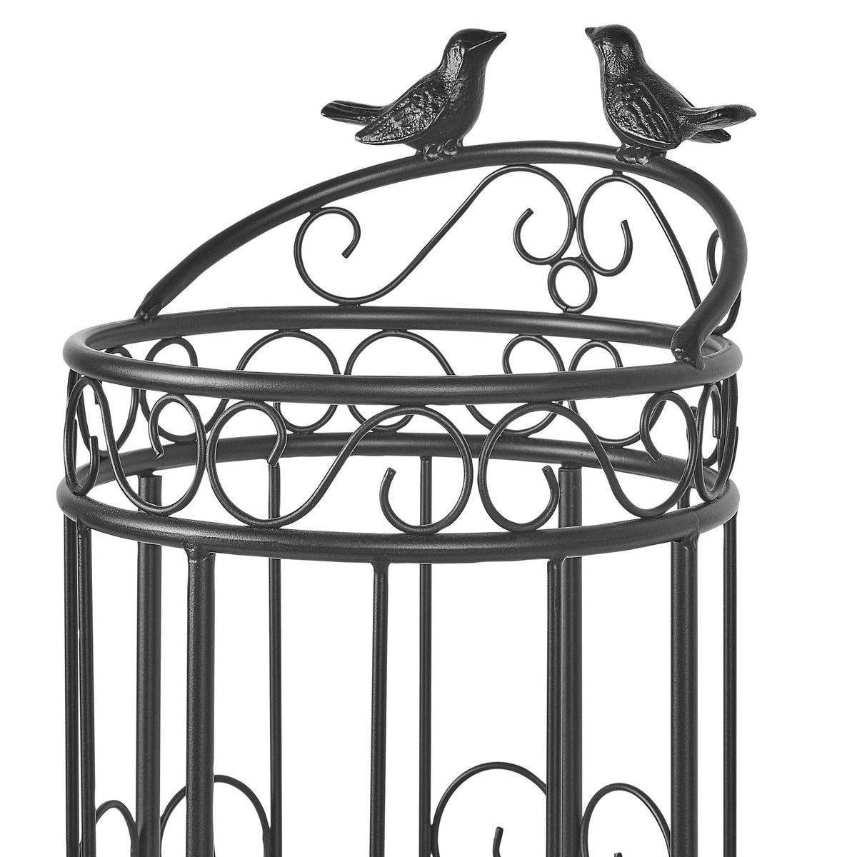 SCHIRMSTÄNDER Metall Schwarz Amboise - Schwarz, Metall (21/61/21cm) - Beliani