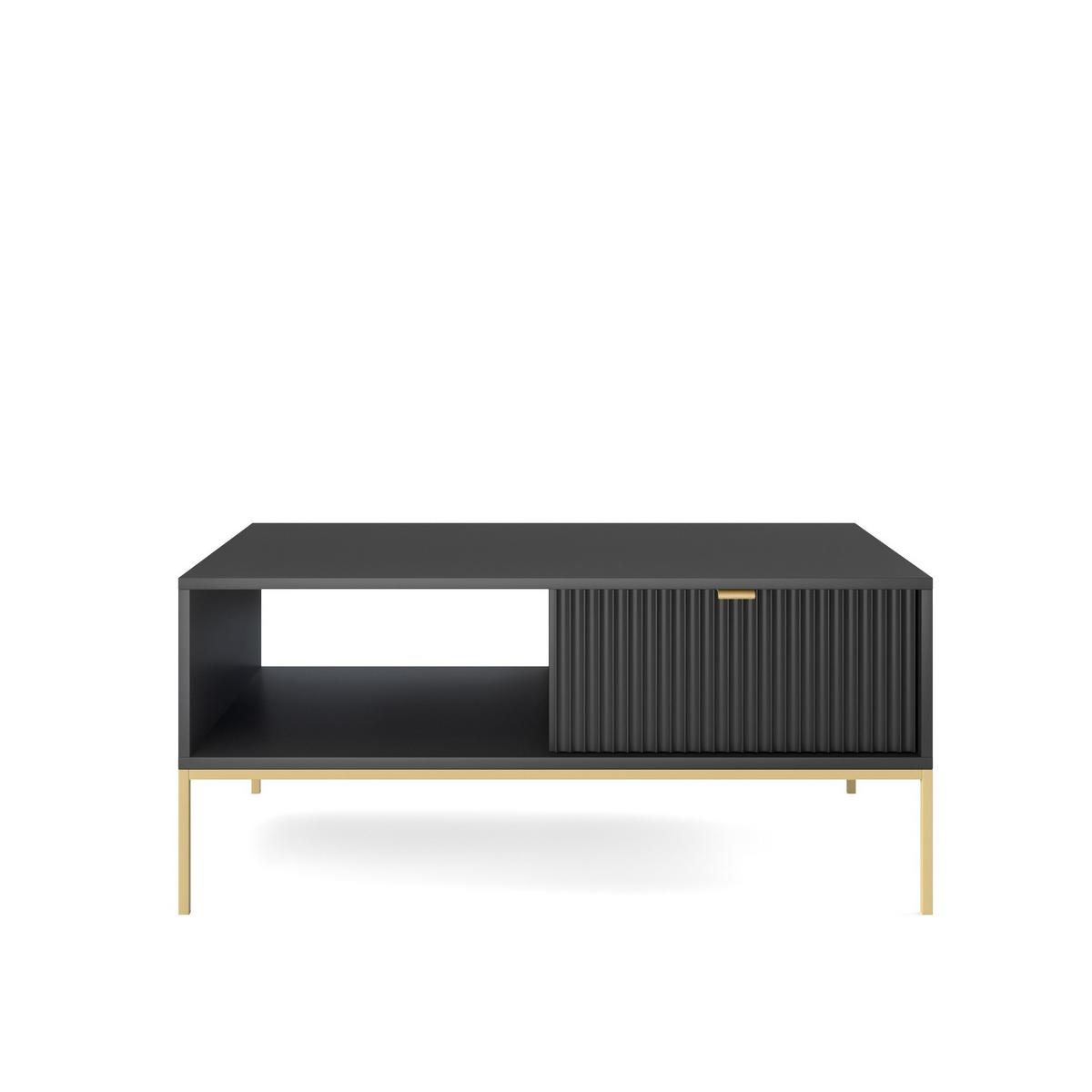 COUCHTISCH STELLARE 104/46/68 cm Schwarz - Schwarz, Holzwerkstoff (68/104/46cm) - MASSENO