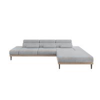 ELEKTRISCHES ECKSOFA Rechts MONA 316x205x85 Grau Cord - Schieferfarben/Grau, Holzwerkstoff/Textil (316/205cm) - ALTDECOR