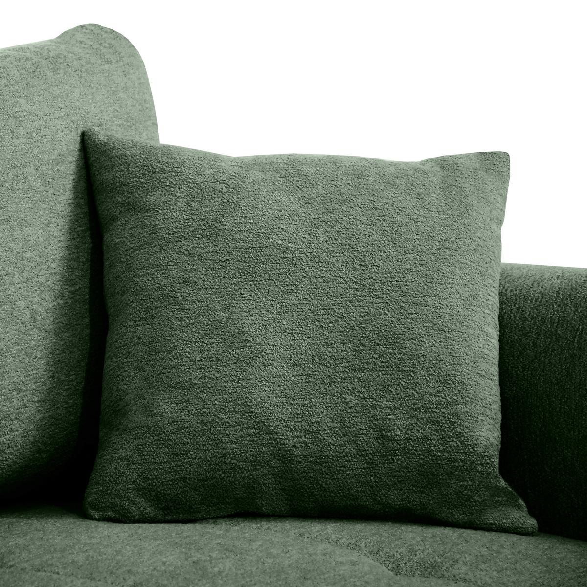 ECKSCHLAFSOFA Dallas mit Bettkasten, 255 cm, Flaschengrün, links, Velour-Stoff - Grün, Textil (255/175cm) - Beautysofa