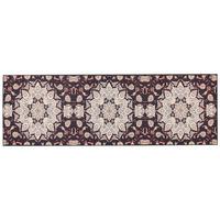 KURZFLOR-TEPPICH Schwarz 80/240 cm Aritas - Beige/Rot, Textil (80/240cm) - Beliani
