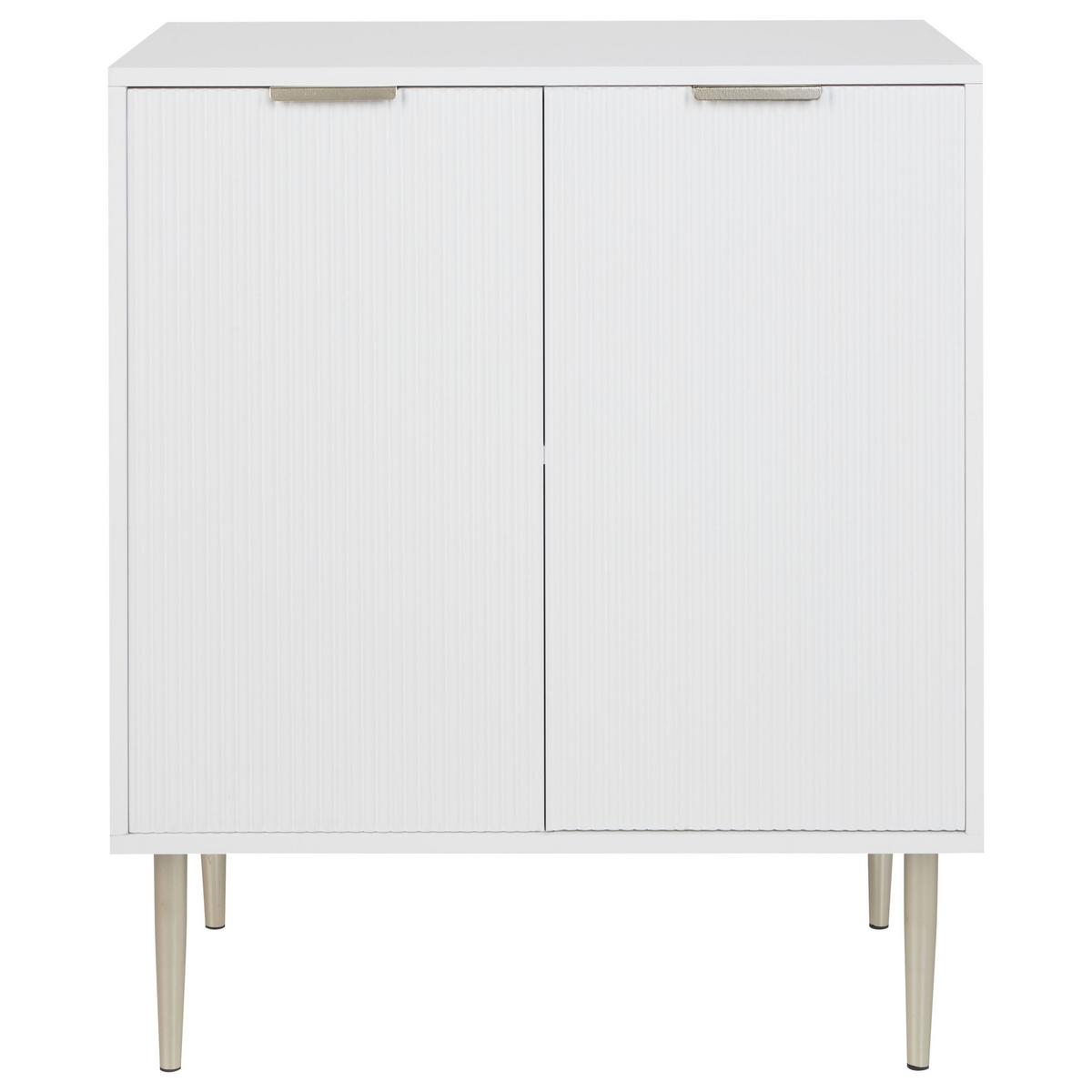 SCHRANK Weiß Soho - Weiß, Holzwerkstoff (70/82/40cm) - Beliani