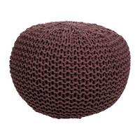 POUF aus Baumwolle, braun, 40x30cm - Braun, Textil (40/30/40cm) - Wanderlust