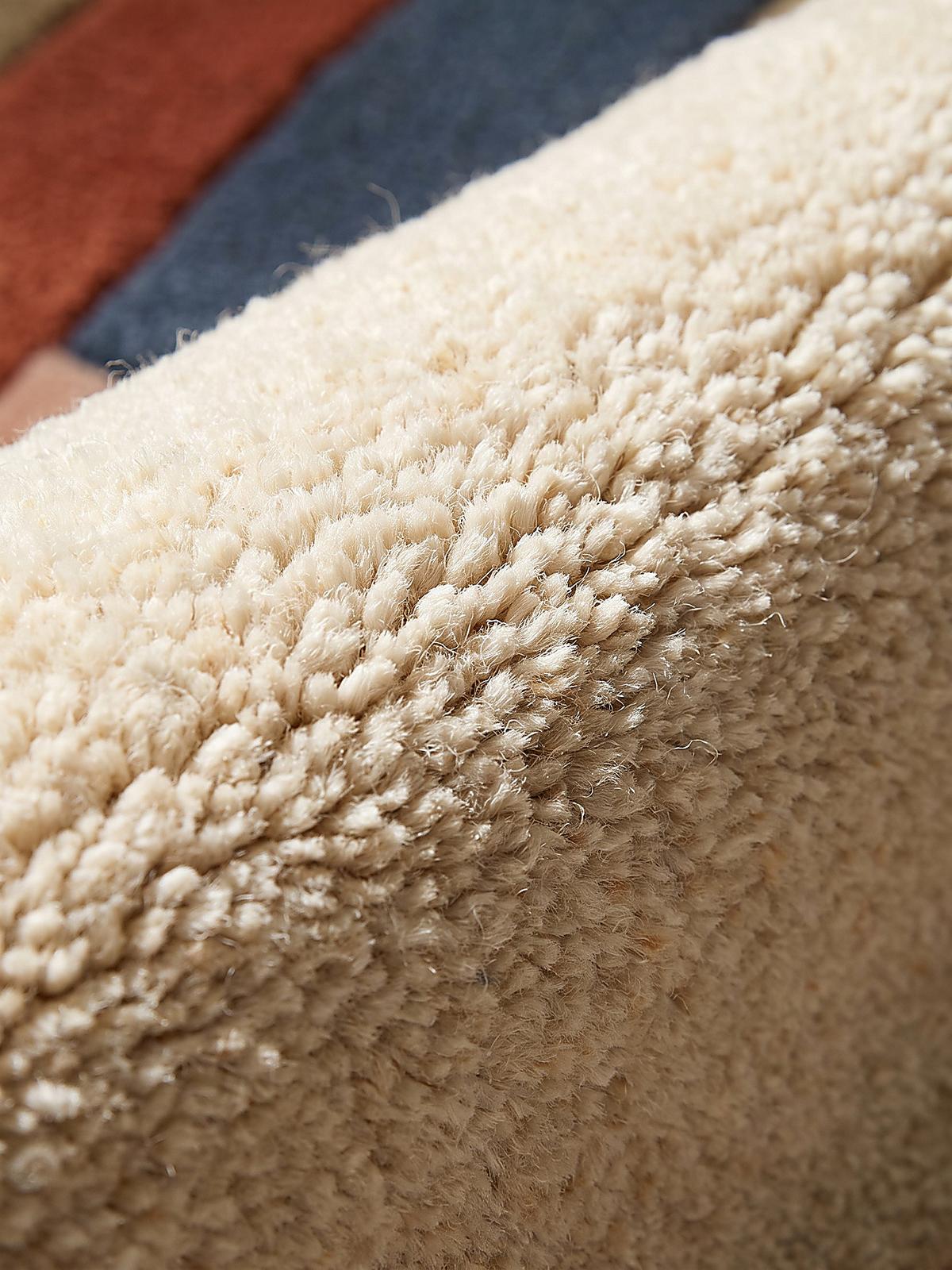 TEPPICH aus Wolle, handgetuftet, LUGAR, in Multi, Farbblock-Bordüre, 140 x 200 cm - Multicolor, Textil (140/200cm) - KADIMA DESIGN