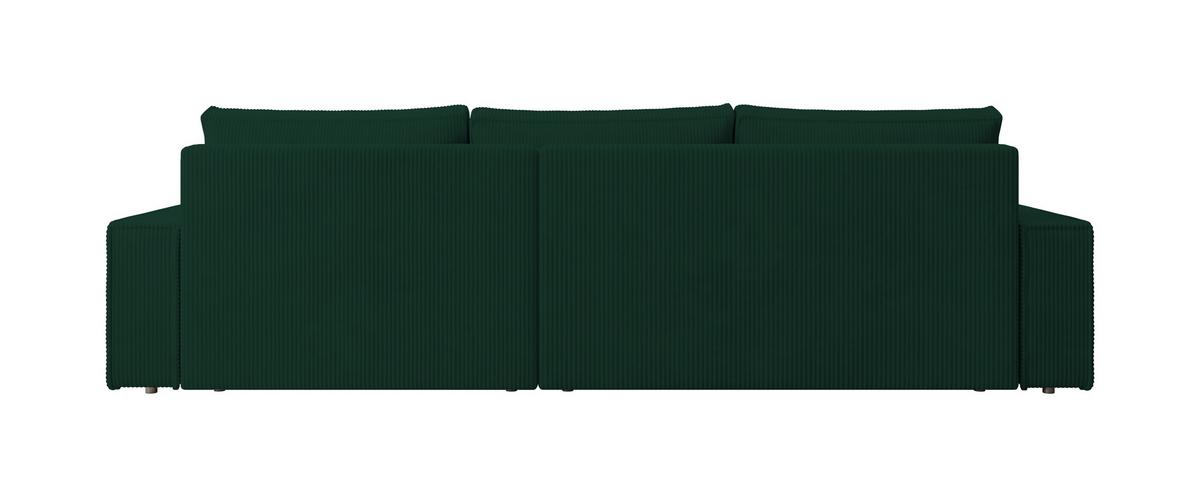 ECKSOFA Alice mit Bettkasten und Schlaffunktion, Cordstoff in L-Form - Grün, Textil (289/184cm)