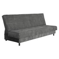 SCHLAFSOFA Enduro XIV Cord - Schwarz/Grau, Holz/Kunststoff (195/90/85cm) - MIRJAN24