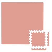SPIELMATTE mit Rand - 90/90/1 cm Puzzlematte Rosa - Rosa, Kunststoff (30/30cm) - Littletom