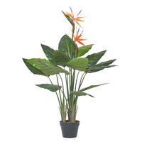 KUNSTPFLANZE Paradiesvogelblume, 120 cm - Orange, Kunststoff (120cm) - Homescapes