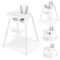 BABYHOCHSTUHL Weiß - Weiß, Kunststoff (66/87/61.5cm) - COSTWAY