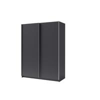 SCHWEBETÜRENSCHRANK ELRON 150,6/198,5/62cm 2-türig Graphit - Graphitfarben, Holzwerkstoff (150.6/198.5/62cm) - MASSENO