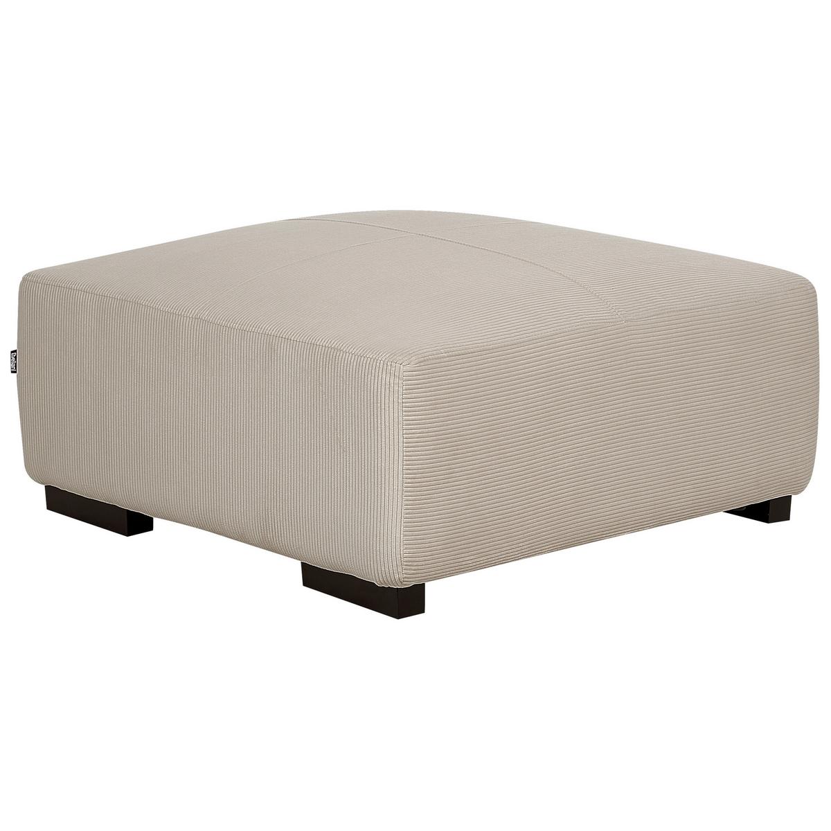 OTTOMANE Beige Lungo - Beige, Textil (80/35/80cm) - Beliani