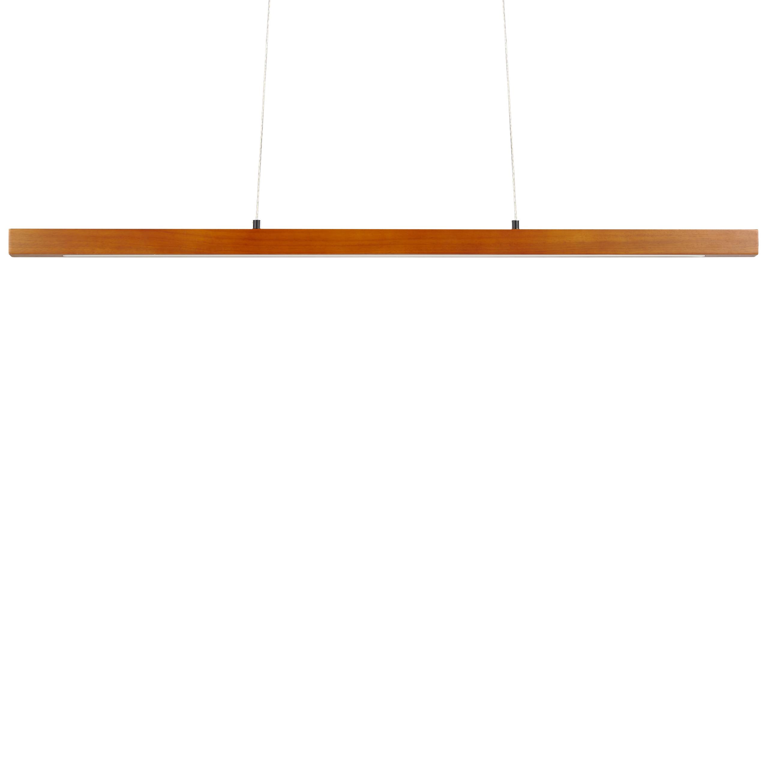 HÄNGELEUCHTE Stewarts 4/115/125 cm - Dunkelbraun, Holz (4/115/125cm) - Beliani