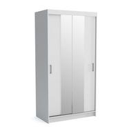SCHWEBETÜRENSCHRANK NICOLA 110/215/60 cm 2-türig Weiß - Weiß, Holzwerkstoff (110/215/60cm) - MASSENO