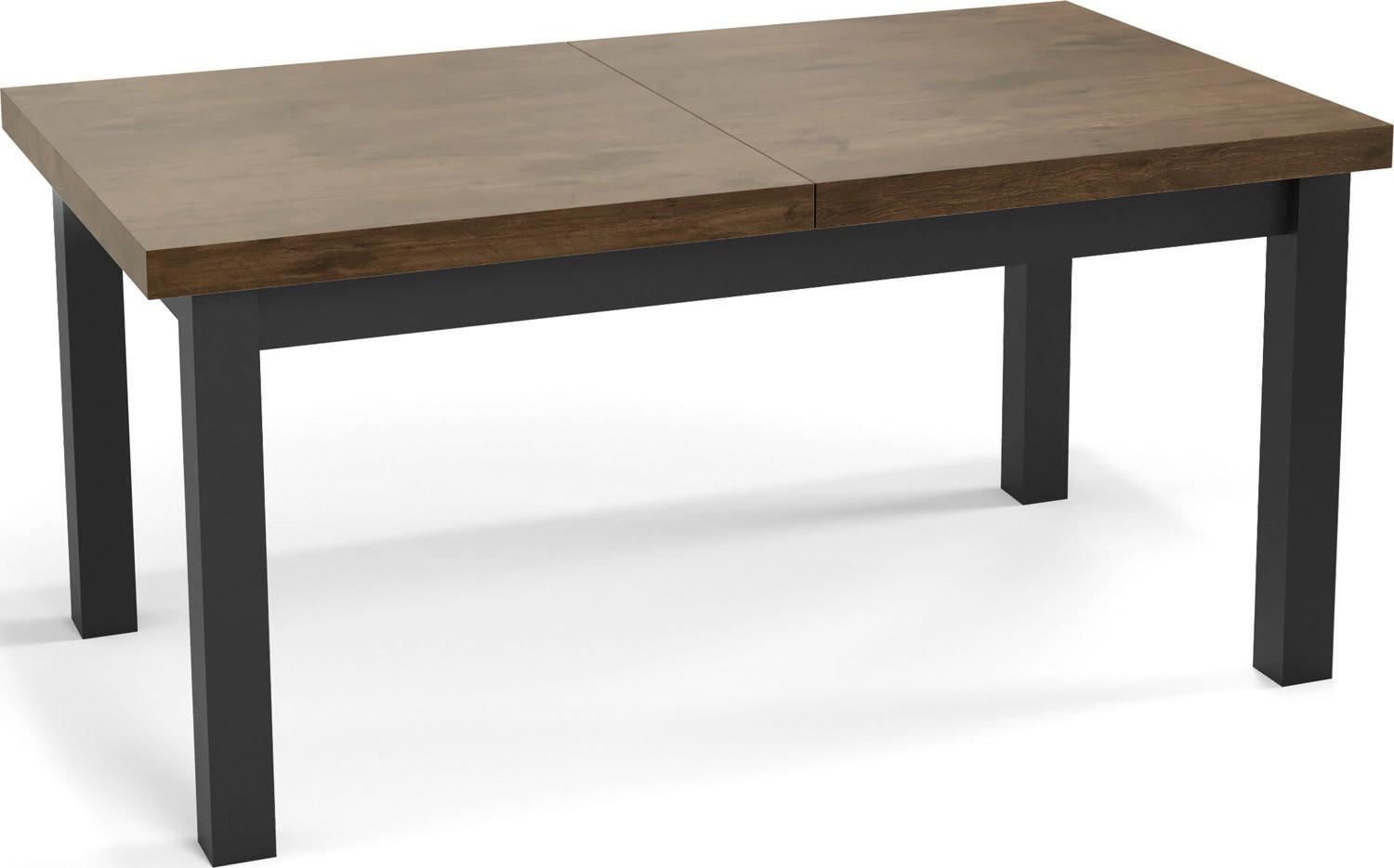 ESSTISCH Gemini rechteckig ausziehbar, Lefkas Eiche 140-180/80/78 cm - Alteiche/Schwarz, Holz/Holzwerkstoff (80/180/78cm) - WFL GROUP
