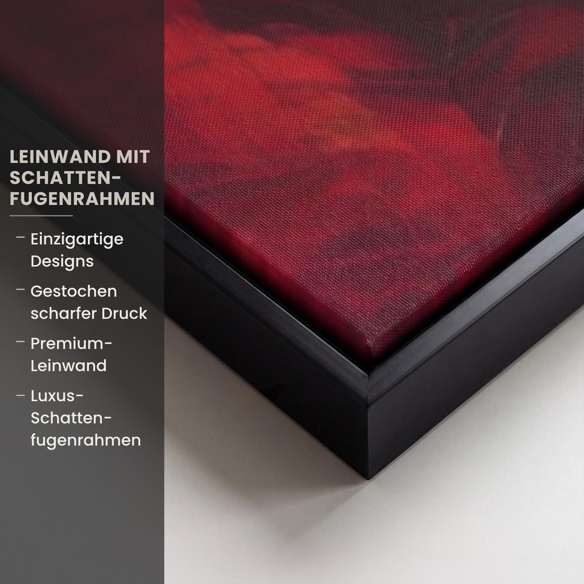 LEINWAND Bilder mit Rahmen - Wein - Frau - Stimmungsvoll - Farbenfroh - 80x120 - Bordeaux, Textil (80/120cm) - MuchoWow