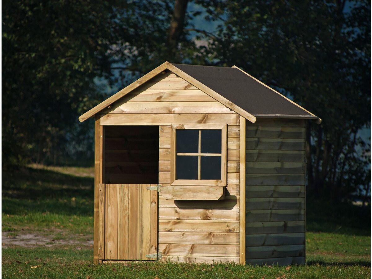 KINDERSPIELHAUS coccinelle Braun - Braun, Holz (112/158/126cm) - Habitat Garten