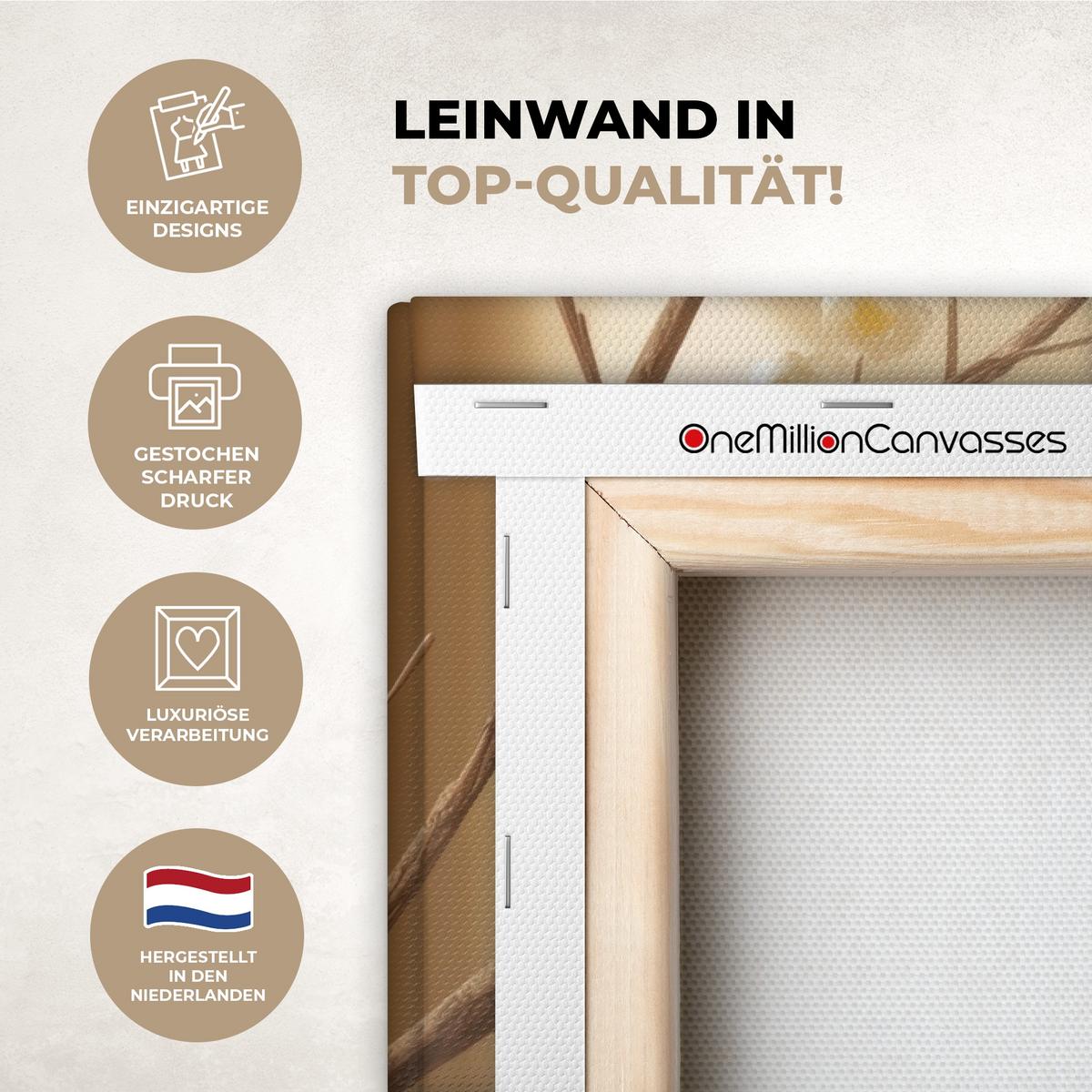 LEINWANDBILD Beige - Osterkuchen - Eier Wanddeko Schlafzimmer 60x90 cm - Beige, Textil (60/90cm) - MuchoWow