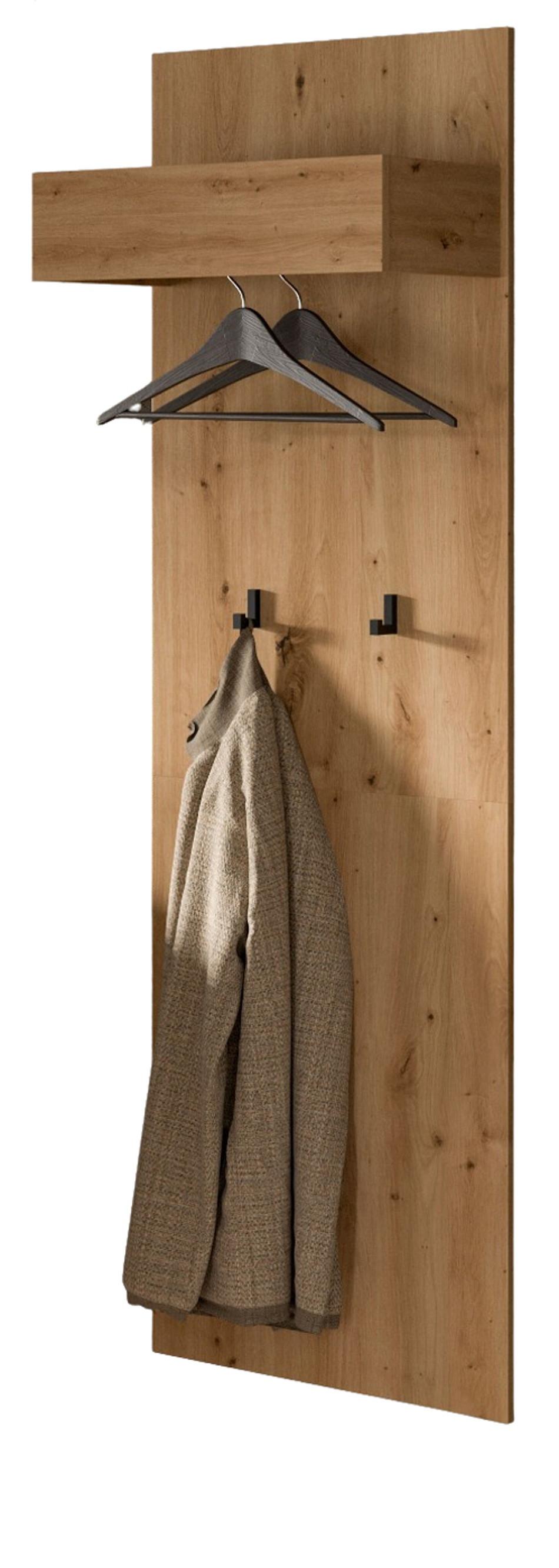 GARDEROBENPANEEL Artisan Eiche, Wandgarderobe 50 x 160 cm - Eiche Artisan, Holzwerkstoff (50/160/27cm) - Inn.Furn