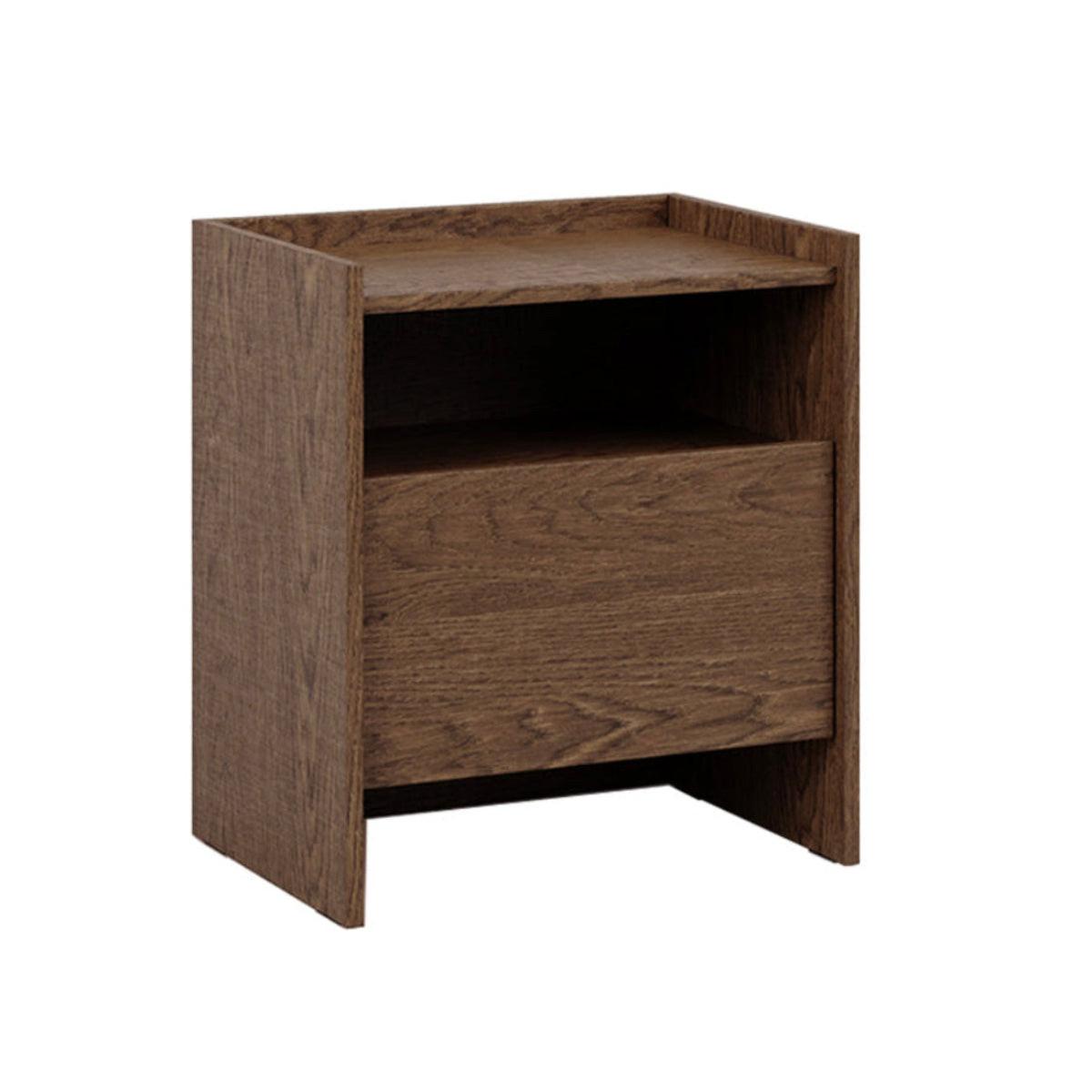 NACHTTISCH Japandi Dunkles Holz - Braun, Holzwerkstoff (53/60.5/38cm) - Petits-meubles