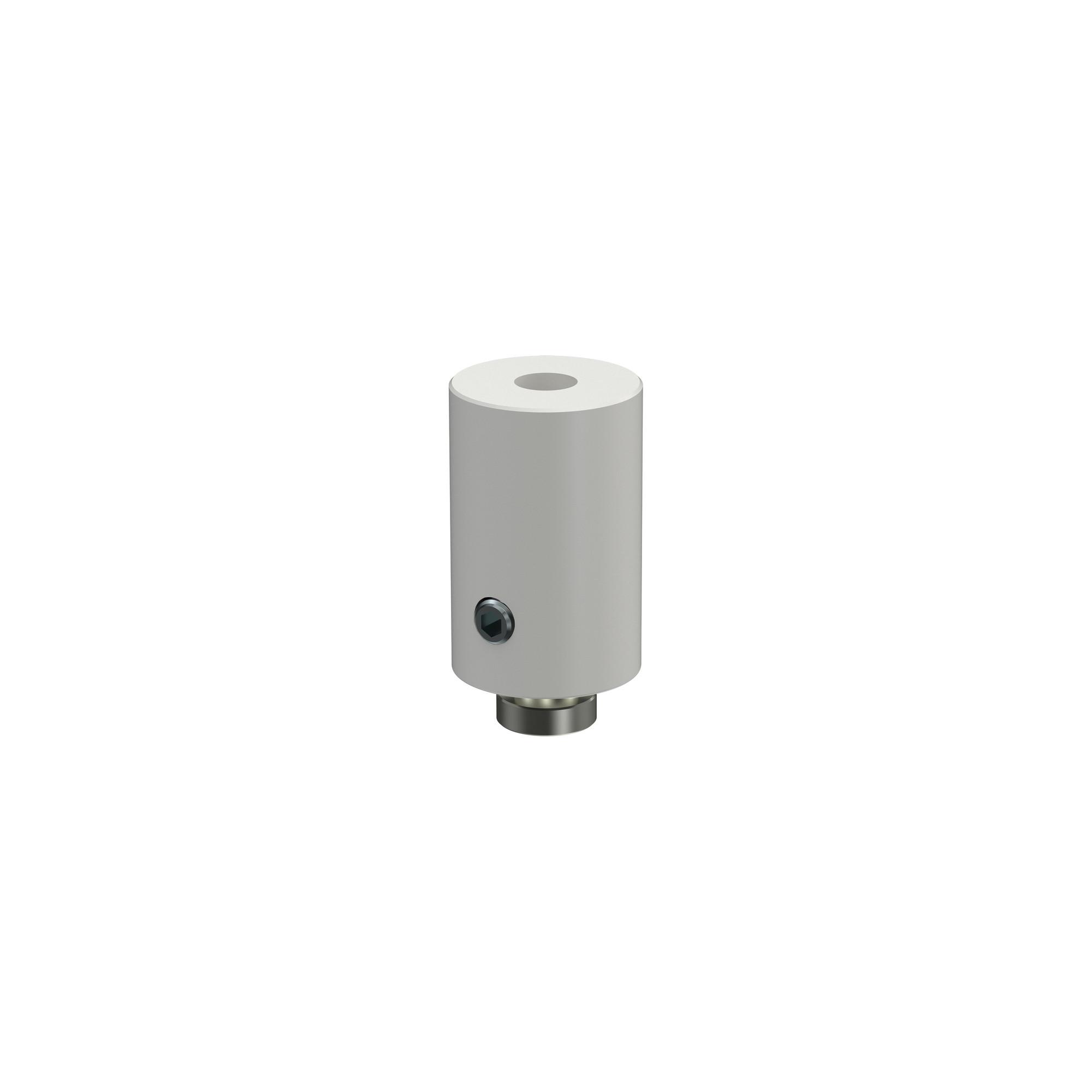 DECKENTRÄGER FÜR GARDINENSTANGEN INNENLAUF 20 mm Ø, Sonius 1-läufig, Weiß, Packung 2 Stück - Weiß, Metall (1.6/3/1.6cm) - INTERDECO