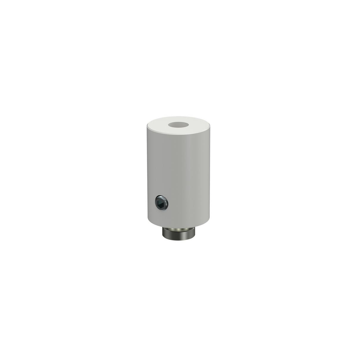 GARDINENSTANGE INNENLAUF Sonius Tanara 140 cm, 1-läufig, 20 mm Ø Weiß - Chromfarben/Weiß, Metall (140cm) - INTERDECO