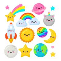 AUFKLEBER 130x218 cm Regenbogen Kosmos - Multicolor, Kunststoff (130/218/0.1cm) - TULUP