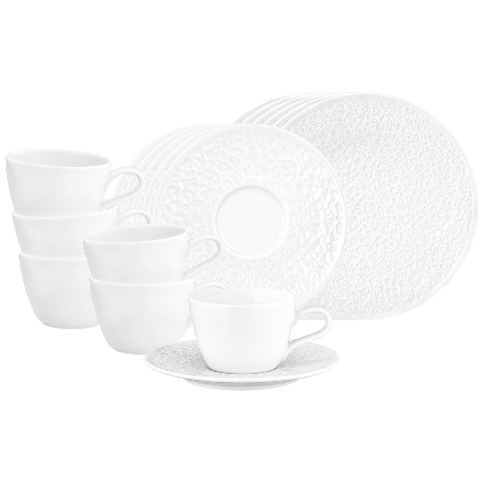 KAFFEESERVICE Nori Home weiß 18-tlg. - Weiß, Keramik (2/2/2cm) - Seltmann Weiden