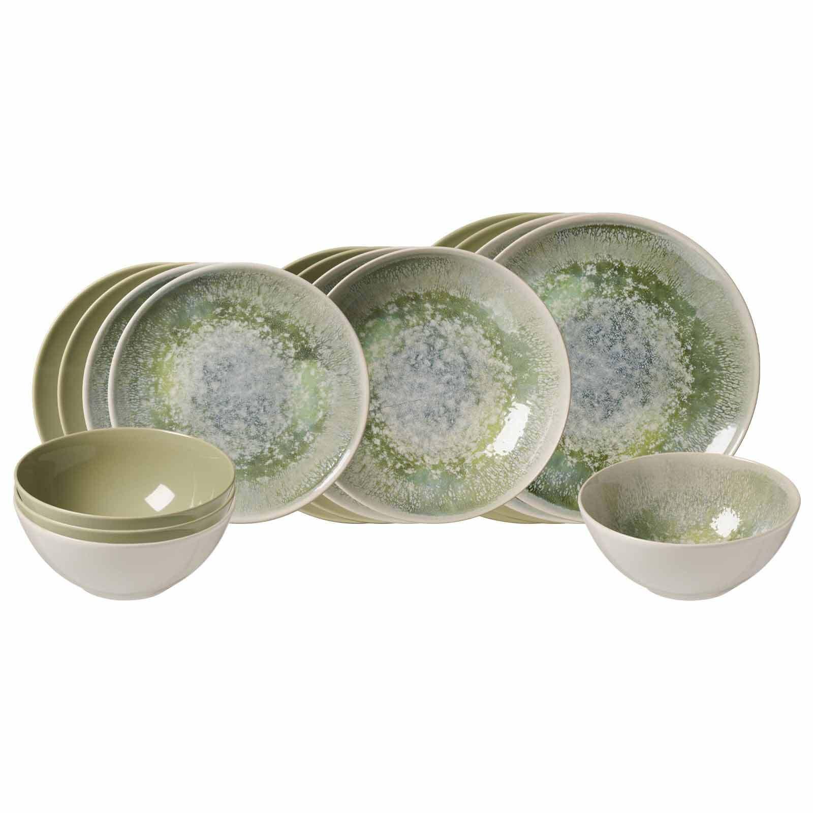 EINSTEIGER-SET Cecina Grün / Jade 16-tlg. - Grün, Keramik (2/2/2cm) - Ritzenhoff Breker