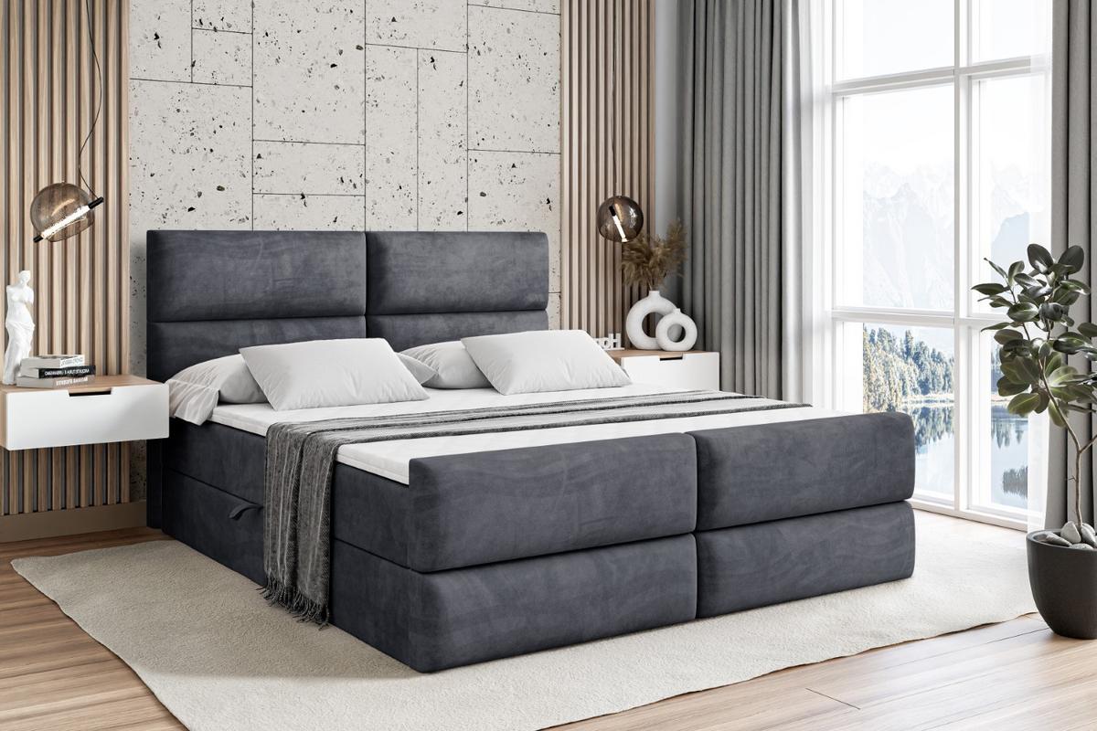 BOXBETT BOXI3-Z - 140x200 cm - H3 - Dunkelgrau - Dunkelgrau, Holzwerkstoff (140/200cm) - ALTDECOR