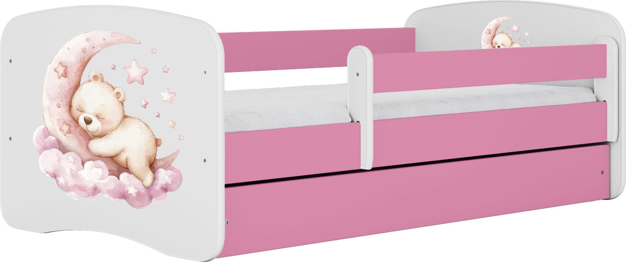 KINDERBETT Emily mit Schublade und Matratze, Rosa 80x180 cm - Roségold, Holzwerkstoff (180/80cm) - WFL GROUP