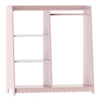 KINDERGARDEROBE Vestnes - Pink/Weiß, Holzwerkstoff (80/90/38cm) - [en.casa]