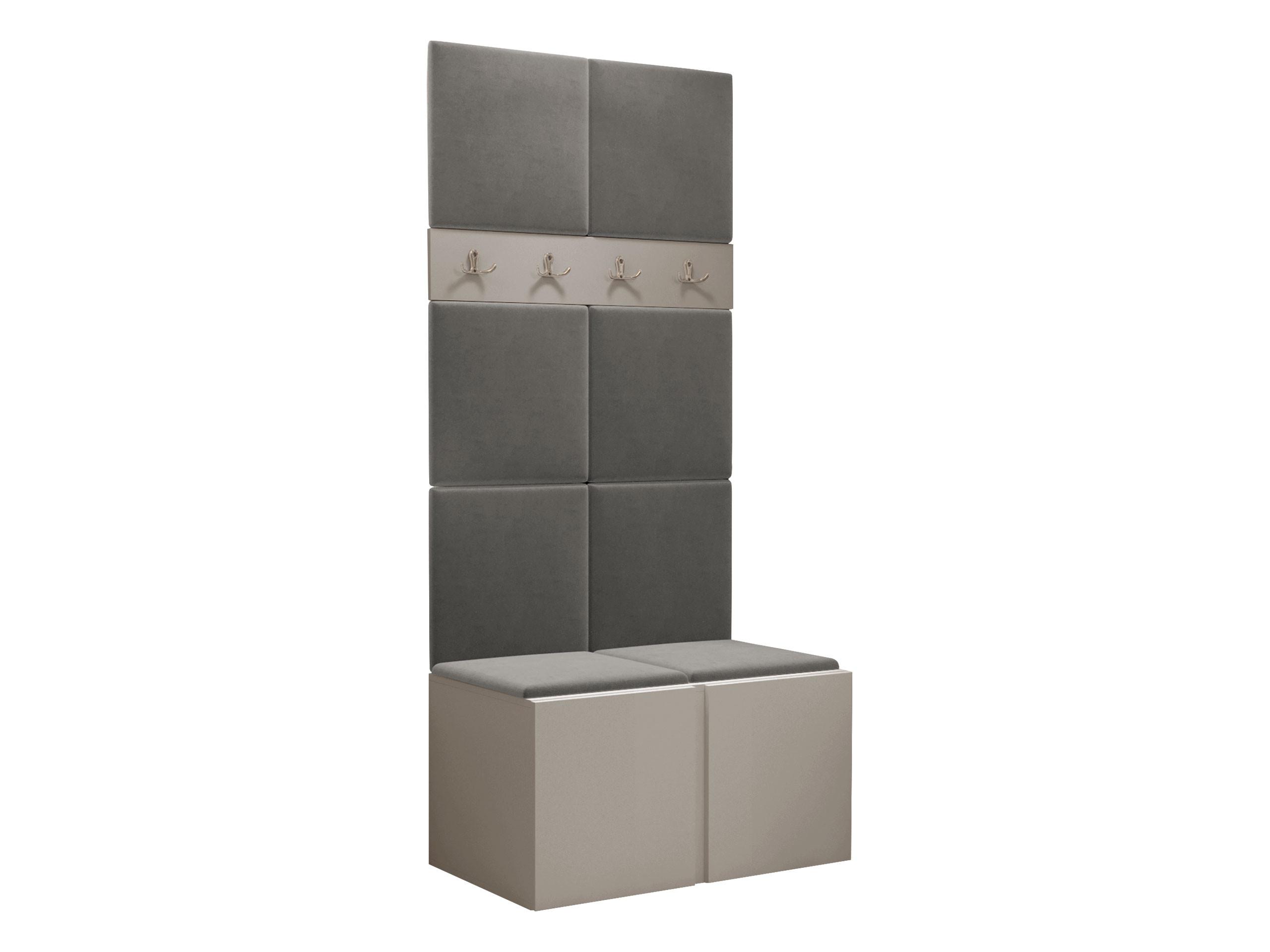 GARDEROBEN-SET Orion IV - Kaschmir/Grau, Holzwerkstoff/Kunststoff (84/186/46cm) - MIRJAN24