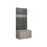 GARDEROBEN-SET Orion IV - Kaschmir/Grau, Holzwerkstoff/Kunststoff (84/186/46cm) - MIRJAN24