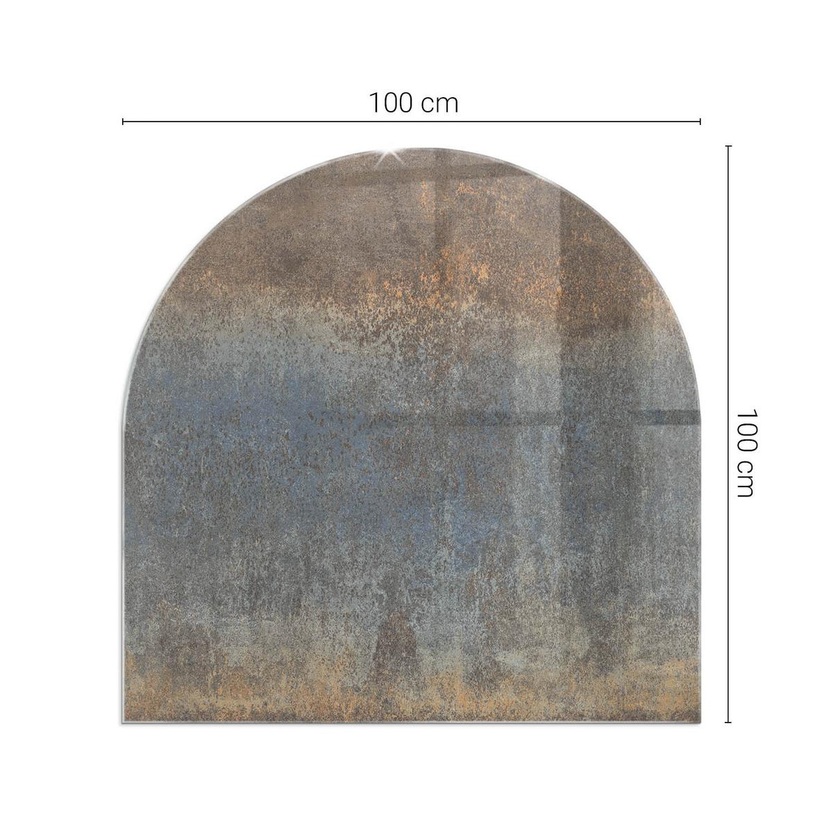 GLASPLATTE für Kamin 100x100 cm - Braun, Glas (100/100/0.4cm) - TULUP