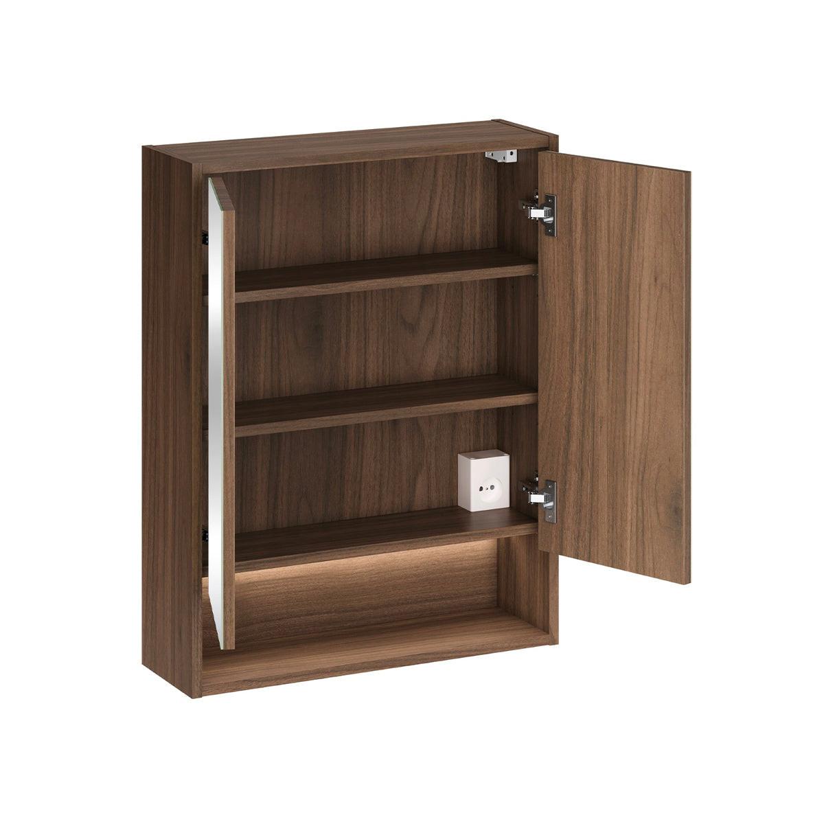SPIEGELSCHRANK Edmé Dunkles Holz - Dunkelbraun, Holzwerkstoff (60/76.8/18.8cm) - Petits-meubles