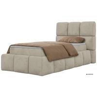 BOXBETT NIRA 90/200 - Beige Velvet - Topper T25 - H3 - Beige/Schwarz, Kunststoff/Textil (200/90cm) - MKS