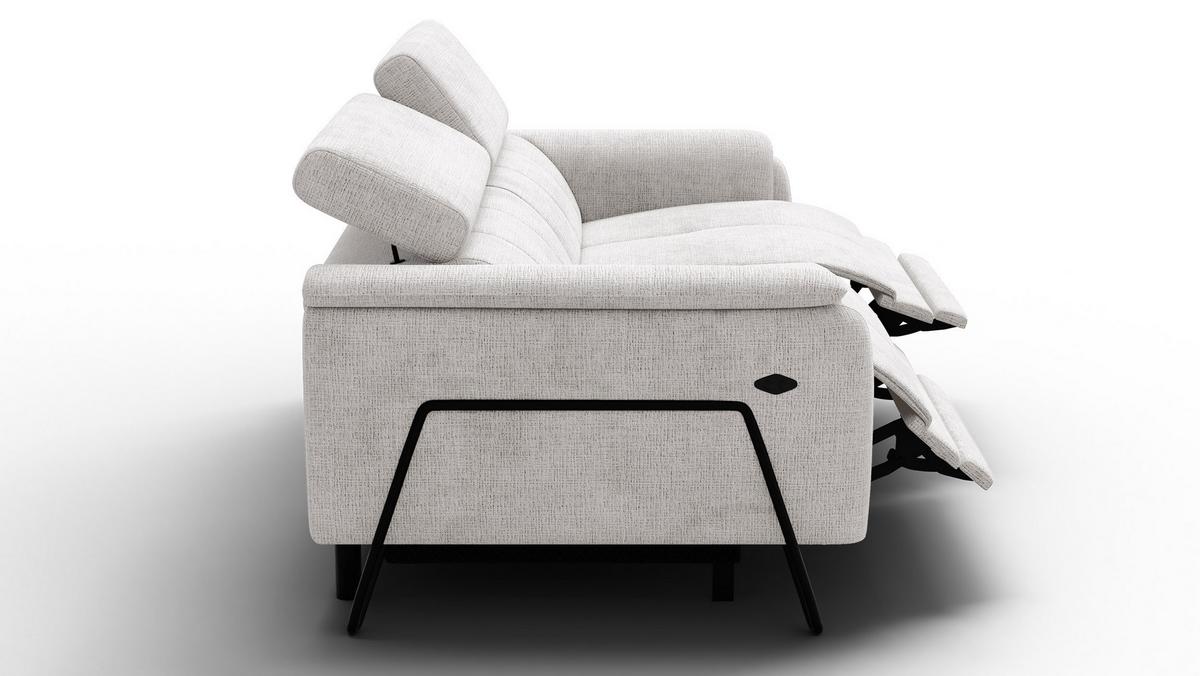 RELAXSOFA RODEN 3-Sitzer, creme - Creme, Holz/Textil (194/82/103cm) - Wozimo