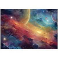 FOTOTAPETE Kinderzimmer Kosmos Galaxie 350x250 - Multicolor, Papier (350/250cm) - Wallarena