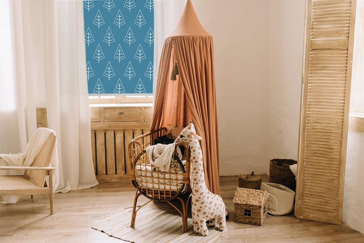 ROLLO LICHTDURCHLÄSSIG 90x240 cm Bäume im Regen - Weiß, Textil (90/240cm) - TULUP