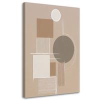 LEINWANDBILD Abstraktion 70x100cm - Beige, Textil (70/100cm) - Feeby