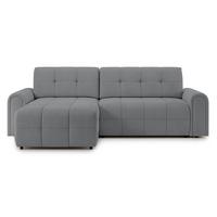 ECKSOFA Simolla Grau links - Schwarz/Grau, Kunststoff/Textil (268/180cm) - Selsey