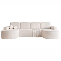 WOHNLANDSCHAFT SOFIA mit Schlaffunktion und Bettkasten Weiß - Creme, Textil (316/88/157cm) - Idohome