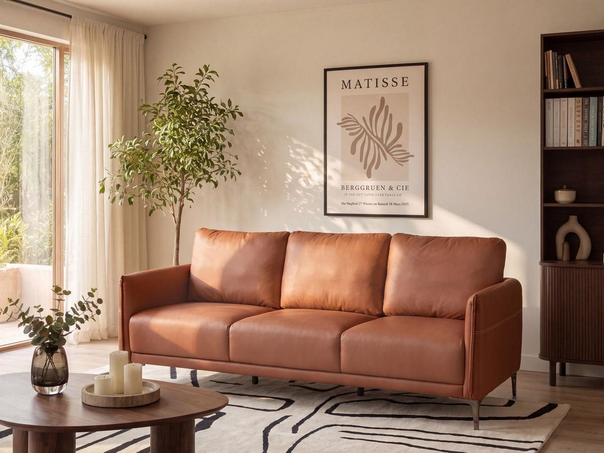 3-SITZER-SOFA Stoff Goldbraun Cilens - Goldfarben, Textil (212/93/73cm) - Beliani